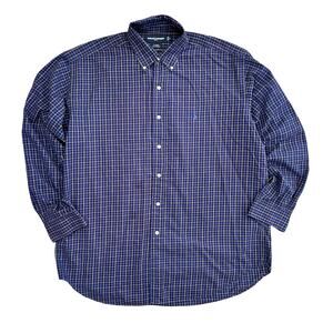 Ralph Lauren GOLF Tilden LARGE Cotton Normcore Check Plaid Classic Long Sleeve